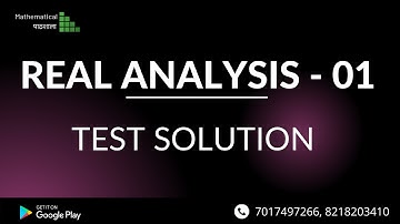 RA 01 WRT TEST SOLUTION | CSIR NET | IIT-JAM | GATE