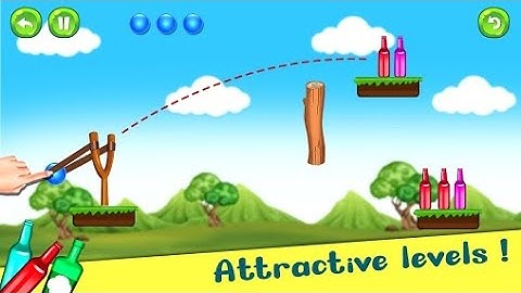 Knock Down Bottles | Forest World| Test your slingshot skills |levels 16 to 20| Andriod gaming land