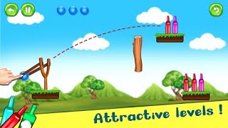 Knock Down Bottles | Forest World| Test your slingshot skills |levels 16 to 20| Andriod gaming land screenshot 3