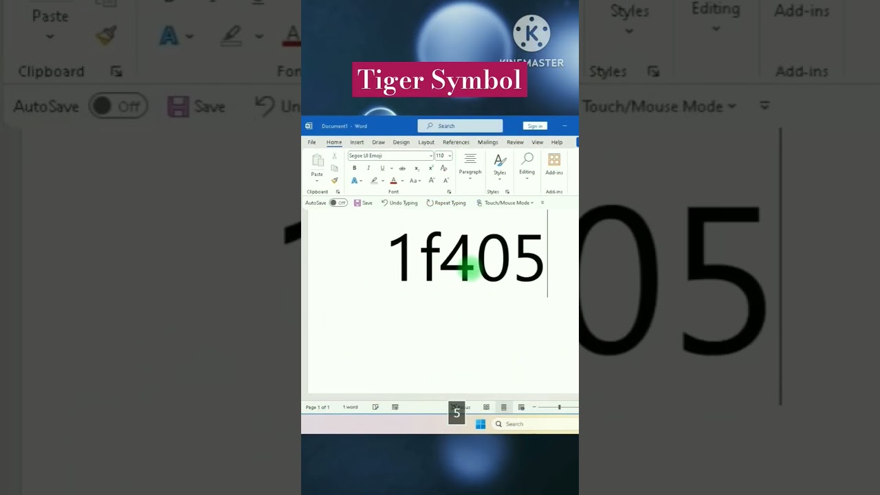How to Make Tiger Symbols in MS Word 🐯🔥📣 Wow! 😲 