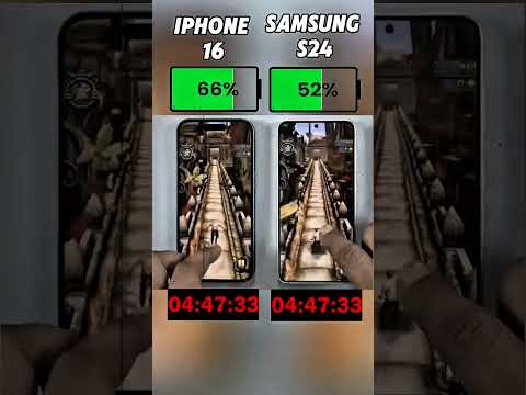 iPhone 16 vs Galaxy S24 🔋 One Died FAST... The Other? INSANE! ⚠️#shorts #viralvideo