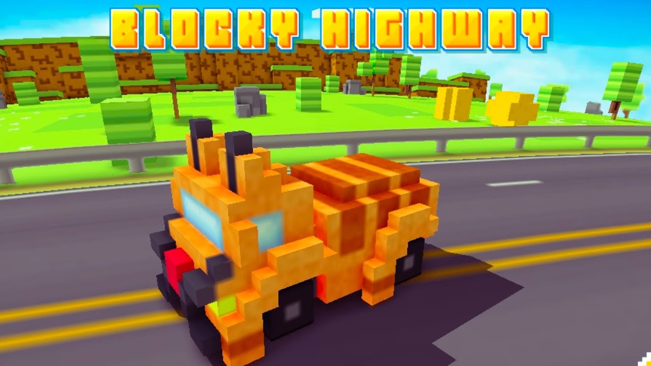 Blocky Highway: Traffic Racing Gameplay | New Vehicle Kitty Truck Country Side One Way Scored 1842