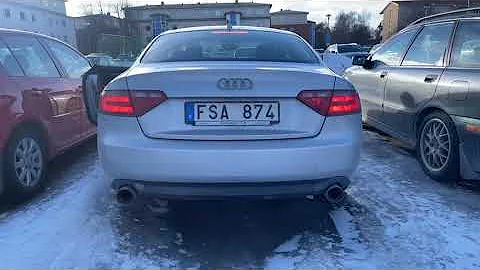 Audi A5 3.0 TDI Cold start Straight pipe