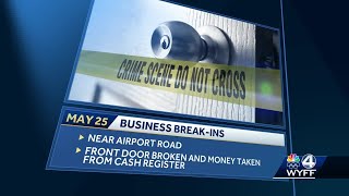 Doors at 3 Asheville businesses smashed during recent burglaries; Suspect wanted, police say