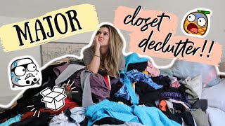 MAJOR DECLUTTER - THE CLOSET PURGE help me i'm drowning in clothes