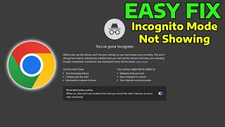 How To Fix Incognito Mode Not Showing in Google Chrome