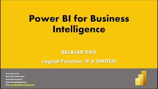 Belajar DAX Fungsi IF & SWITCH