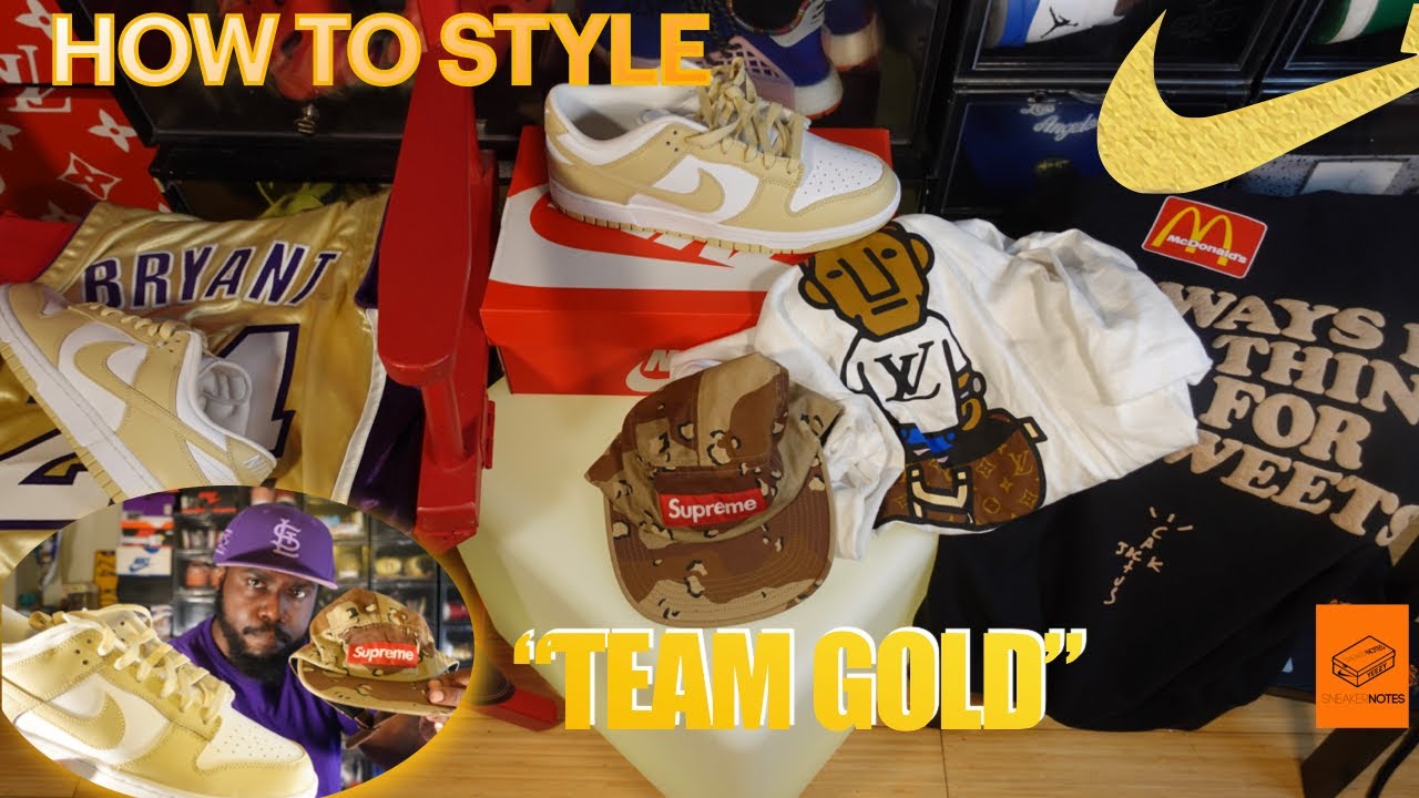 Rap Hoodie Match Nike Dunk Low Team Gold