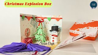 DIY explosion box for Christmas | Christmas's explosion box tutorial | Christmas Gift Idea
