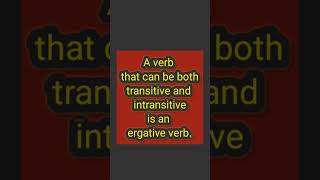 What is an Ergative Verb in linguistics I #english #linguistic #verb #grammar #noamchomsky