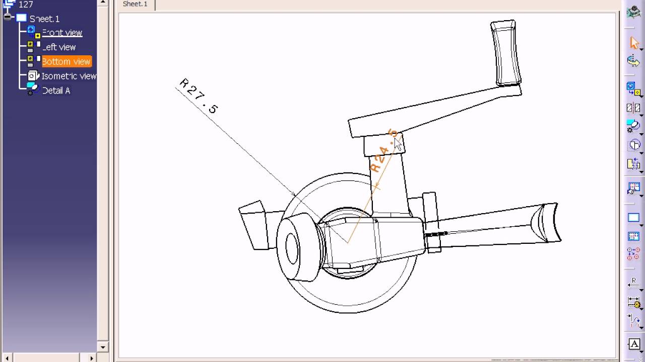 CATIA V5 Tutorial - Radial Dimensions [130] - YouTube