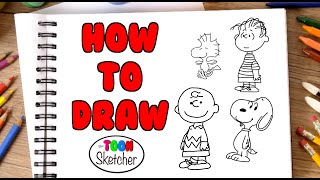How To Draw Peanuts Characters - Speed Drawing