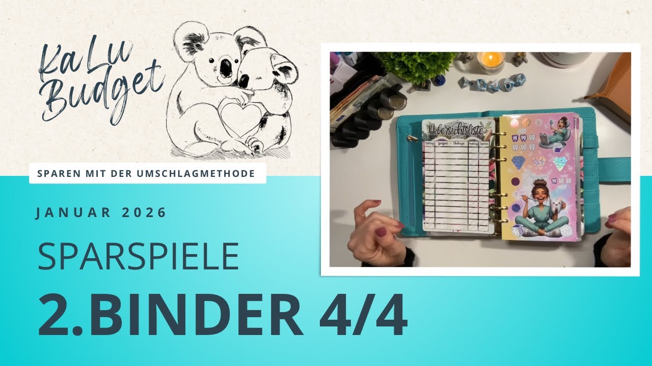 Sparspiele im Binder 2 | Januar 2026 4/4 | Budget 90 Budget | Wir brauchen Platz für Neues🥰