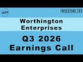 Worthington Enterprises Q3 2026 Earnings Call | Sales Surge 24% on Building Products Strength