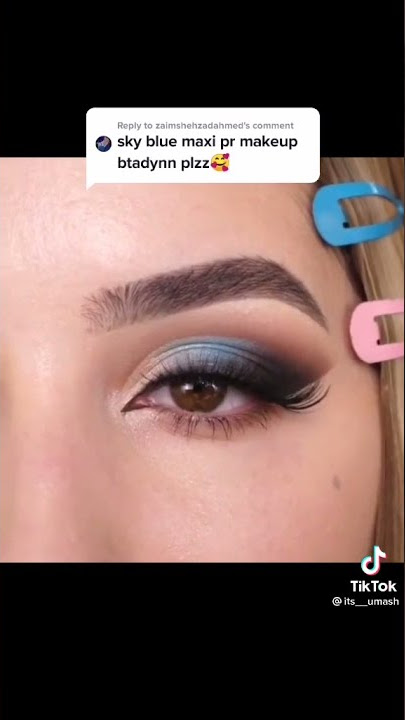 Light makeup with light blue dress || Shorts