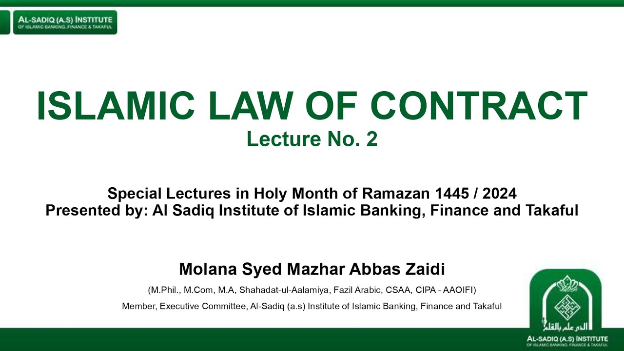 lecture-2-training-program-lslamic-law-of-contract-mol-mazhar