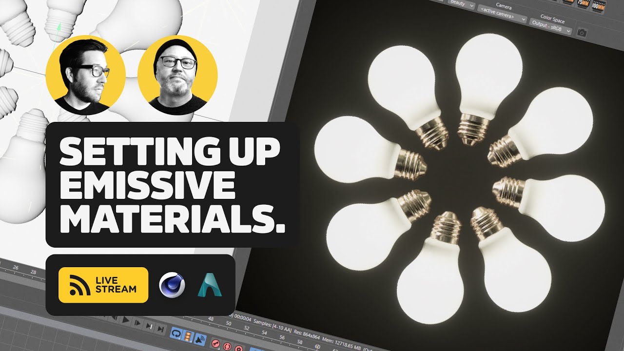 How To Create Realistic Glowing Emissive Materials in C4D ...