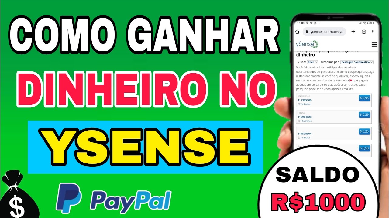 ✅ COMO GANHAR DINHEIRO NO YSENSE – GANHE DINHEIRO RESPONDENDO PESQUISAS