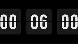 6 Minute Flip Clock Timer ⏱️ Aesthetic Countdown with Beep | Study with Millisecond