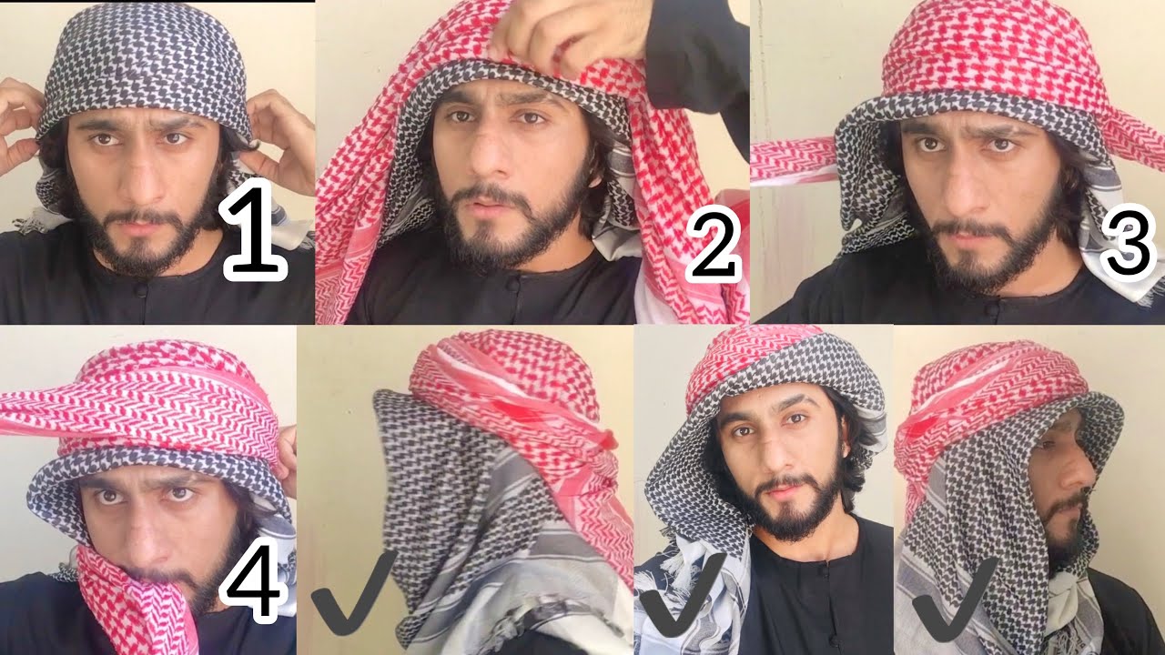 How To Tie Shemagh Like Arabian Guy Arabic Scarf Wearing Styles Yemeni Shemagh Style