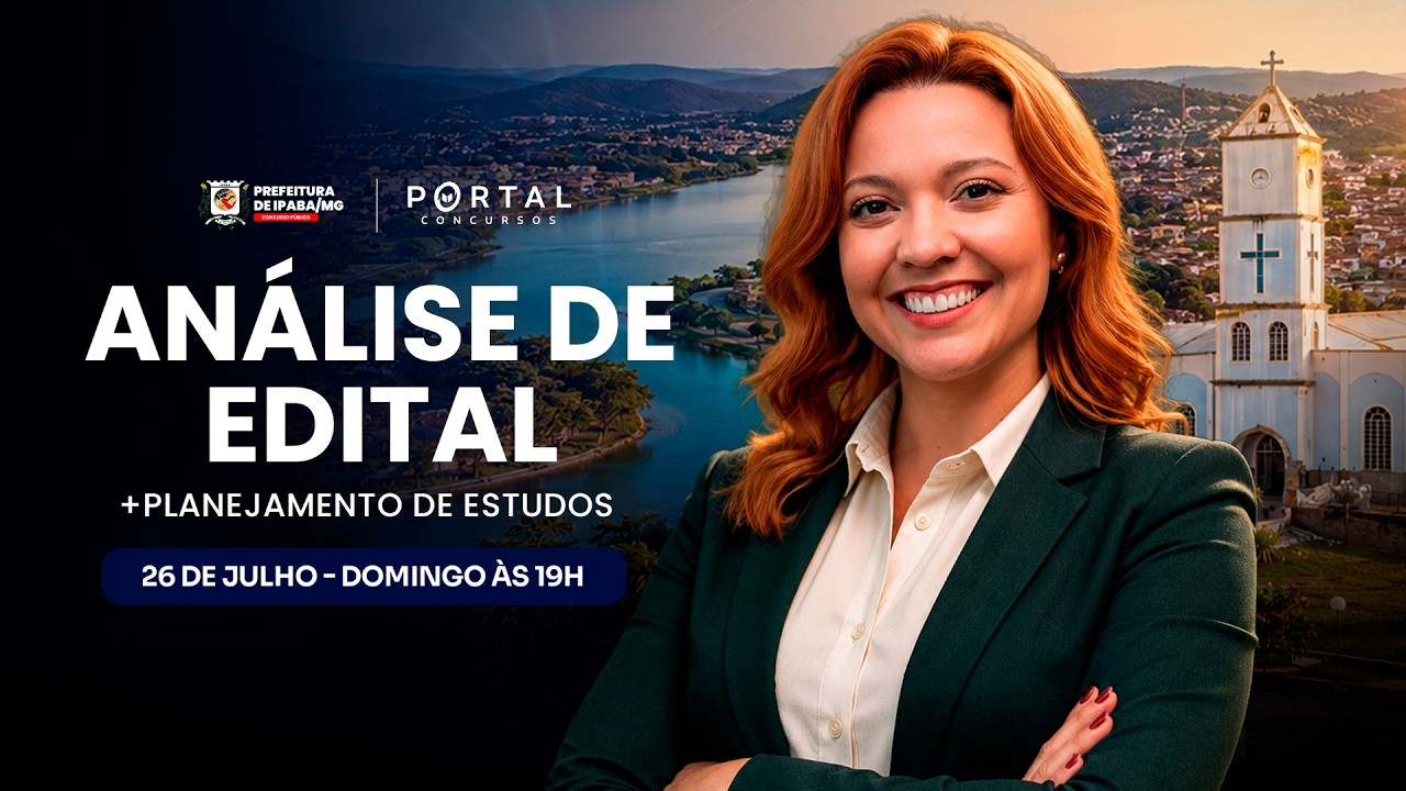 CONCURSO PREF. IPABA/MG: ANÁLISE DE EDITAL + PLANEJAMENTO DE ESTUDOS