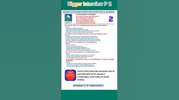 Rigger Exam & Interview Guide | Aramco Rigger Question.2