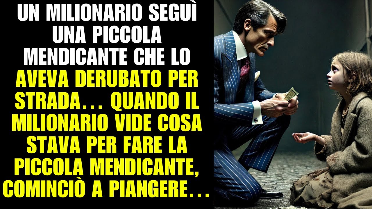 Un milionario seguì una mendicante che lo derubò. Vedendo il suo gesto ...