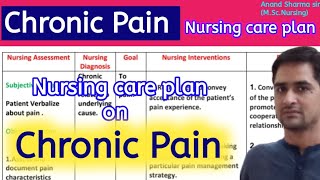 Chronic pain nursing care plan//Nursing care plan on Chronic pain|Nursing care plan for Chronic Pain