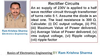 Electronics Engineering: Rectifier Circuits Numerical 2