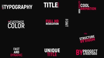 Fast Kinetic Typography After Effects Templates