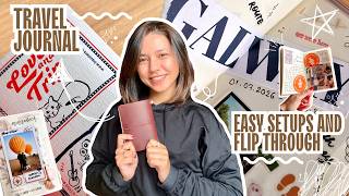 How I Setup My Travel Journal | Simple Tips and Journal Flip Through 🤎
