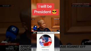 Julius Malema in full boss mode — bold & unstoppable! 'I will be President.' 🇿🇦🔥 #JuliusMalema #eff