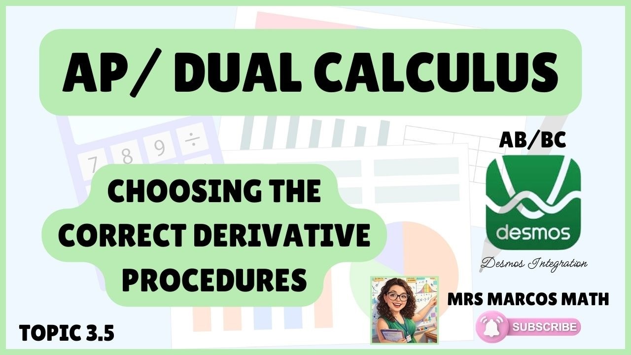 Topic 3.5 AP/ Dual Calculus - Choosing the Correct Derivative ...
