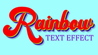 Rainbow 3D Text Effect In Photoshop | Photoshop Tutorial | Easy To Make