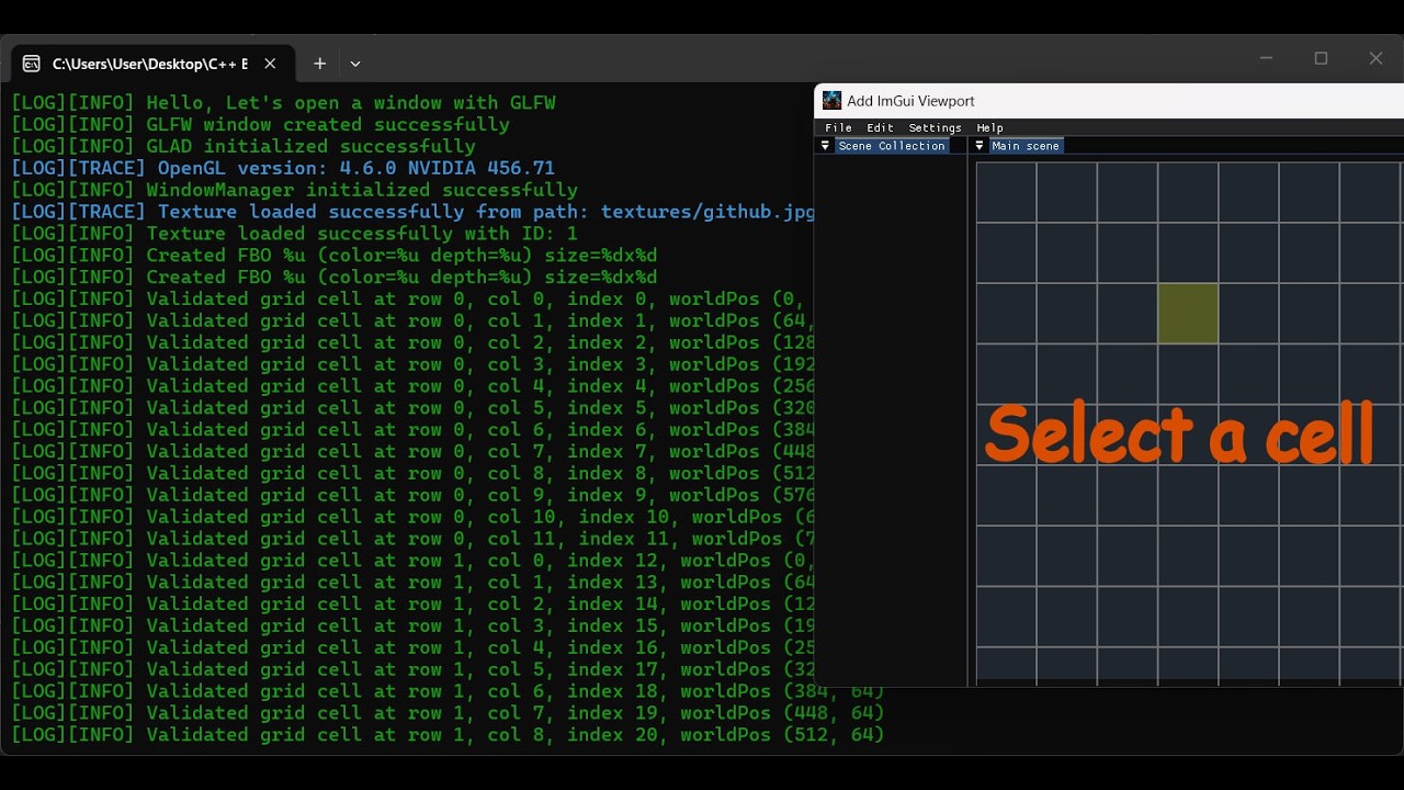 C++ & OpenGL for Beginners(Slow & Simple) Added Select a cell in the ...
