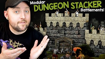 Modular Battlement Add-ons for Dungeon Stackers - FREE TEMPLATE
