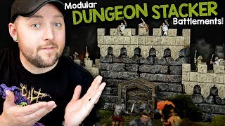 Modular Battlement Add-ons for Dungeon Stackers - FREE TEMPLATE