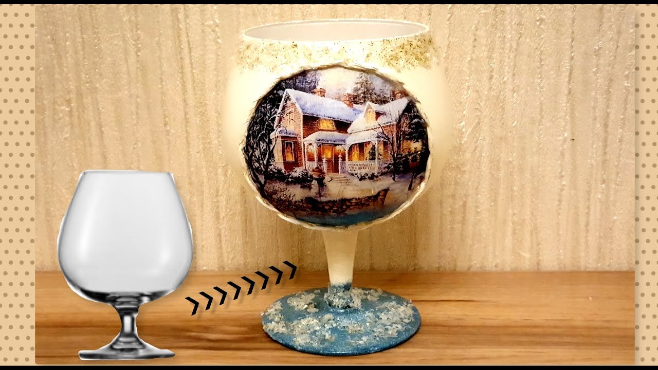 DIY CANDLE LIGHT WINE GLASS / Home Decor YouTube