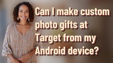 Can I make custom photo gifts at Target from my Android device?