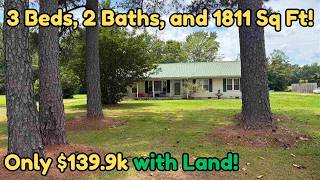 Home with 3 Beds, 2 Baths, and 1811 Sq Ft for Only $139.9k! With Land!