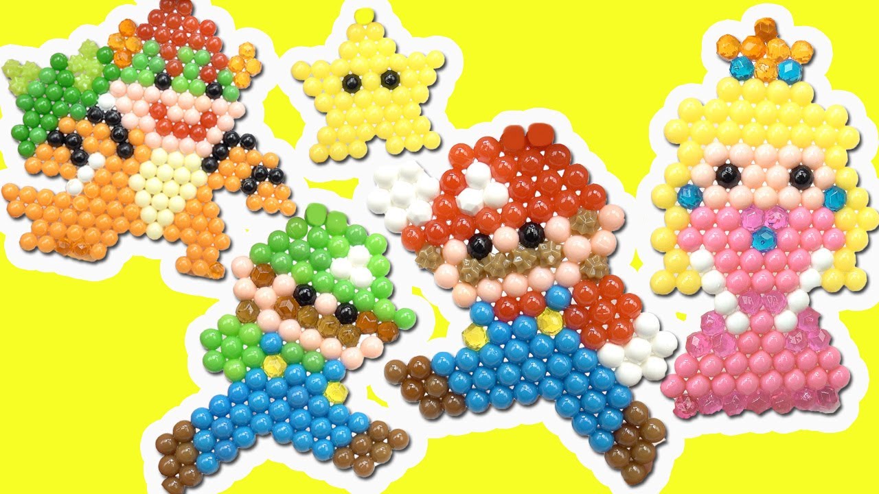 The Super Mario Bros Movie DIY Aquabeads Craft Activity kit! Luigi ...
