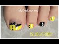 😍  Fun Yellow Toenail Art Design | Дизайн Ногтей Педикюр ♥