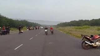 Adu Drag All New CB150r VS CB Bore Up 200cc !