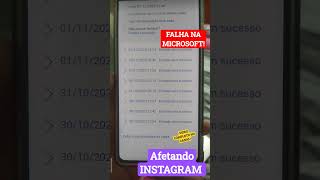 Falha na contas da #microsoft afetando #instagram . Vídeo completo no canal!