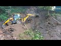 Unique Struggle-Backhoe Loader-Part-8-Cutting and Rolling Huge Hilly Rocks-Road Building