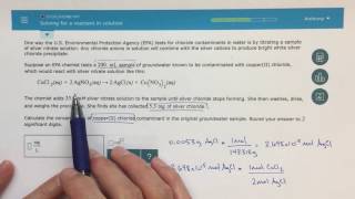ALEKS - Solving for a Reactant in Solution (2 of 2)