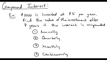Exponential Applications - Compound Interest part 1