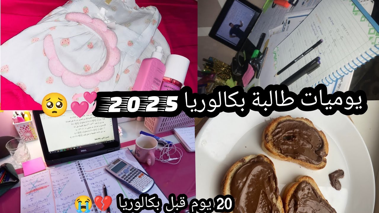 يوميات طالبة بكالوريا 2025 💞🥺 (20 يوم قبل بكالوريا 💔😭 Misou lifesytle