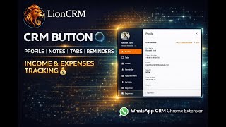 CRM Button - Profile, Notes, Tabs, Reminders, Appointments, Income & Expenses - Lion CRM