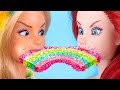10 DIY Miniature Unicorn Candy vs Mermaid Candy / Tiny Candies For Barbie
